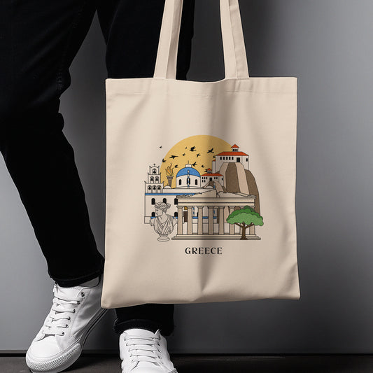 Greece Personalized Tote Bag
