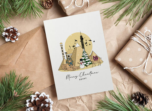 Egypt Personalised Christmas/Holiday Greeting Card