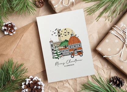 Florence Personalised Christmas/Holiday Greeting Card