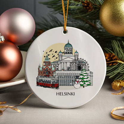 Helsinki Personalised Christmas Tree Ornament