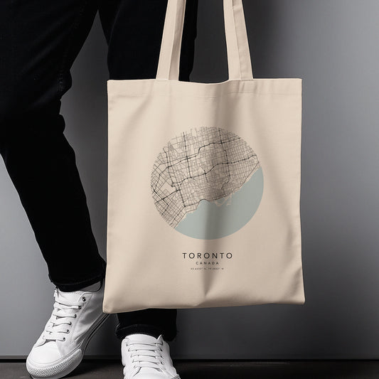 Toronto Personalised Custom Map Tote Bag | Canada Travel Gift