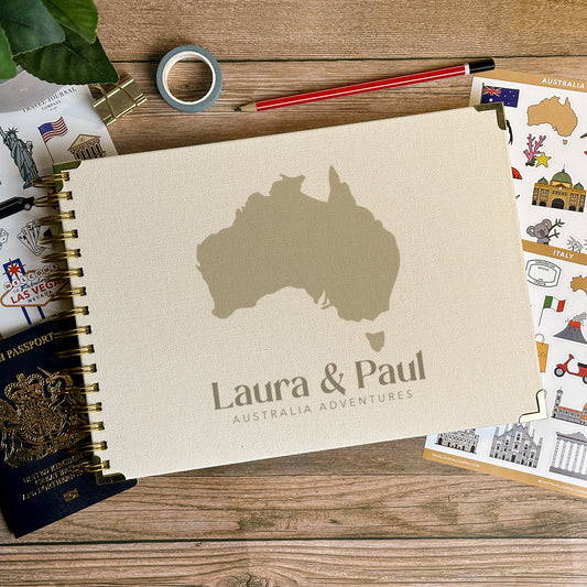 Australia Personalized Travel Scrapbook/Photo Album