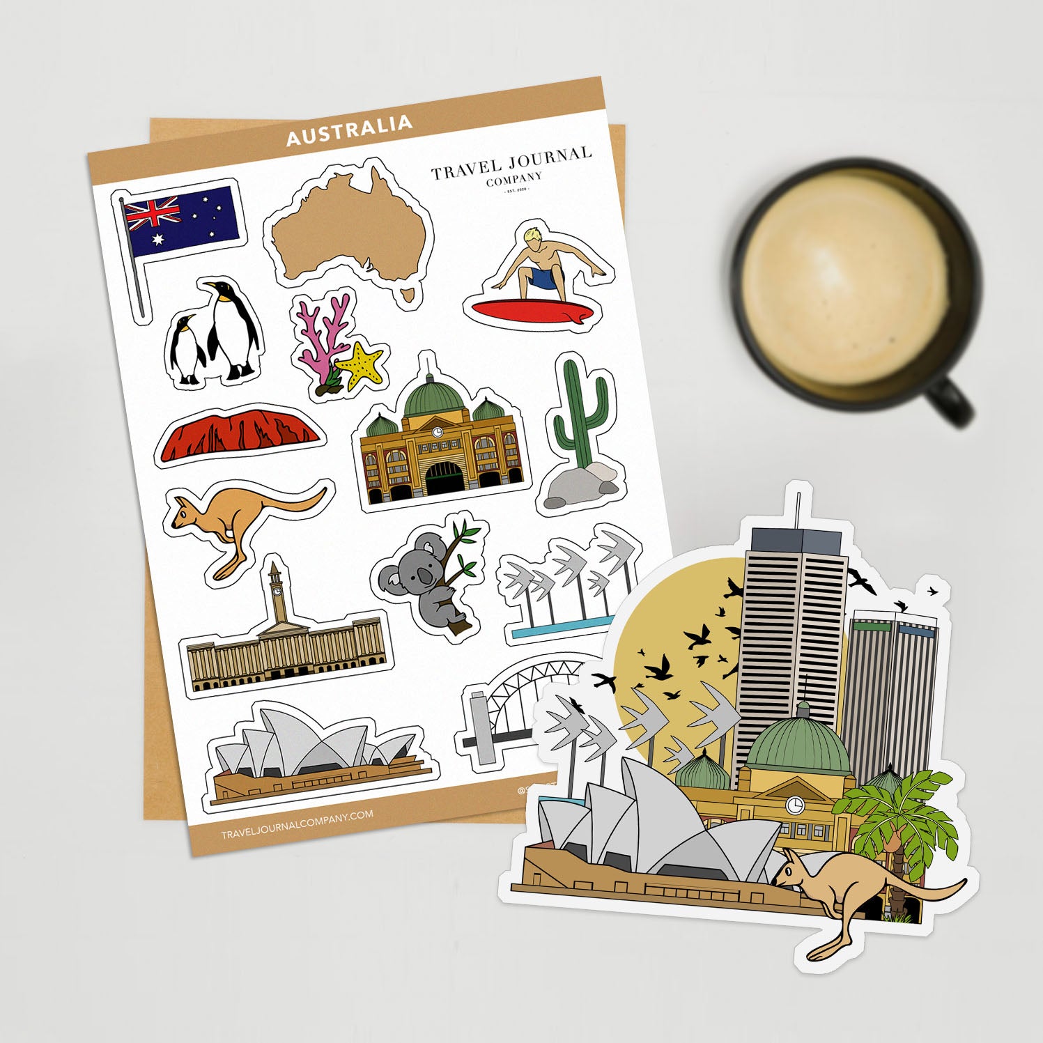 Australia Travel Stickers – Travel Journal Company