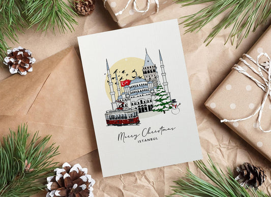 Istanbul Personalised Christmas/Holiday Greeting Card