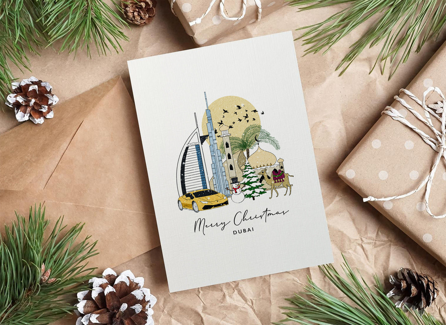 Dubai Personalised Christmas/Holiday Greeting Card