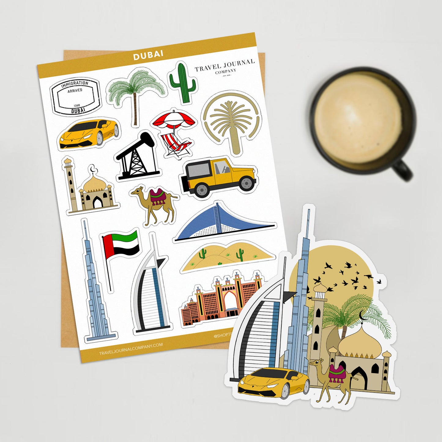 Dubai Travel Stickers
