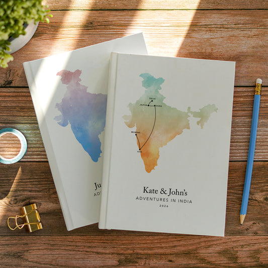 India Personalised Travel Journal | Travel Map Diary, Planner & Bucket List Book