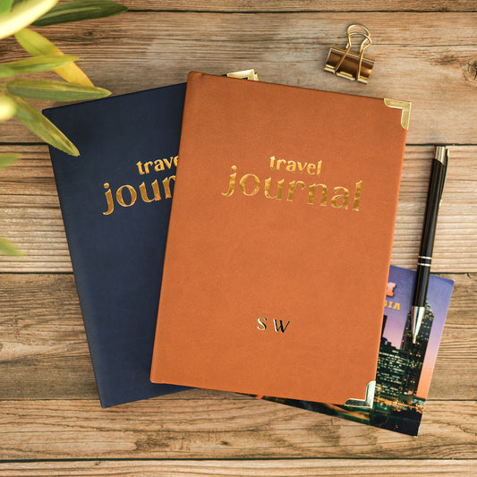 Personalised Vegan Leather Travel Journal | Bucket List & Travel Planner