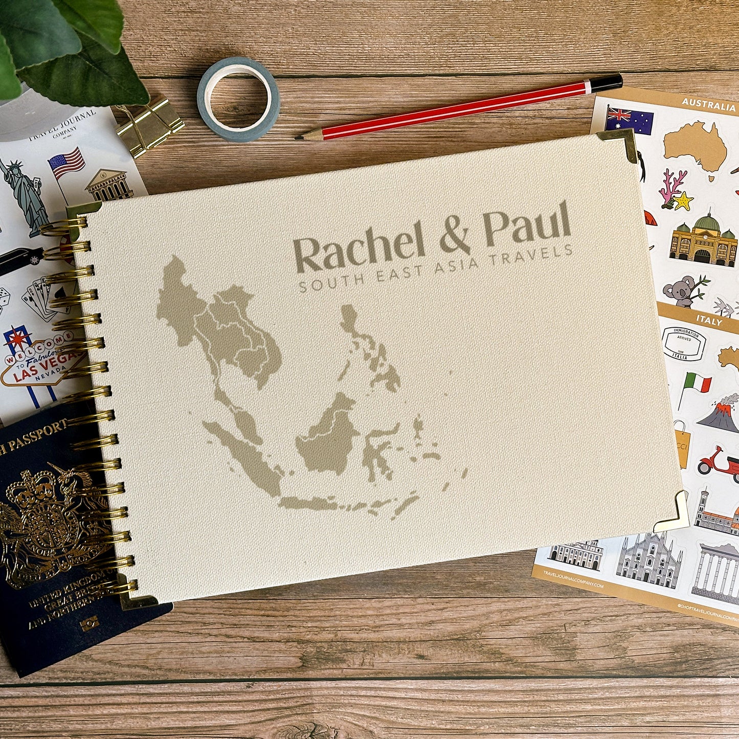 South East Asia Personalized Travel Scrapbook/Photo Album