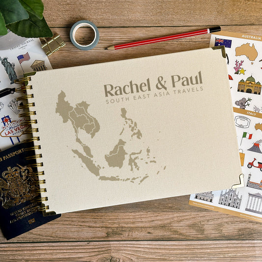 South East Asia Personalized Travel Scrapbook/Photo Album