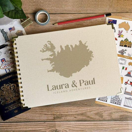 Iceland Personalized Travel Scrapbook/Photo Album
