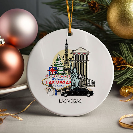 Las Vegas Personalised Christmas Tree Ornament