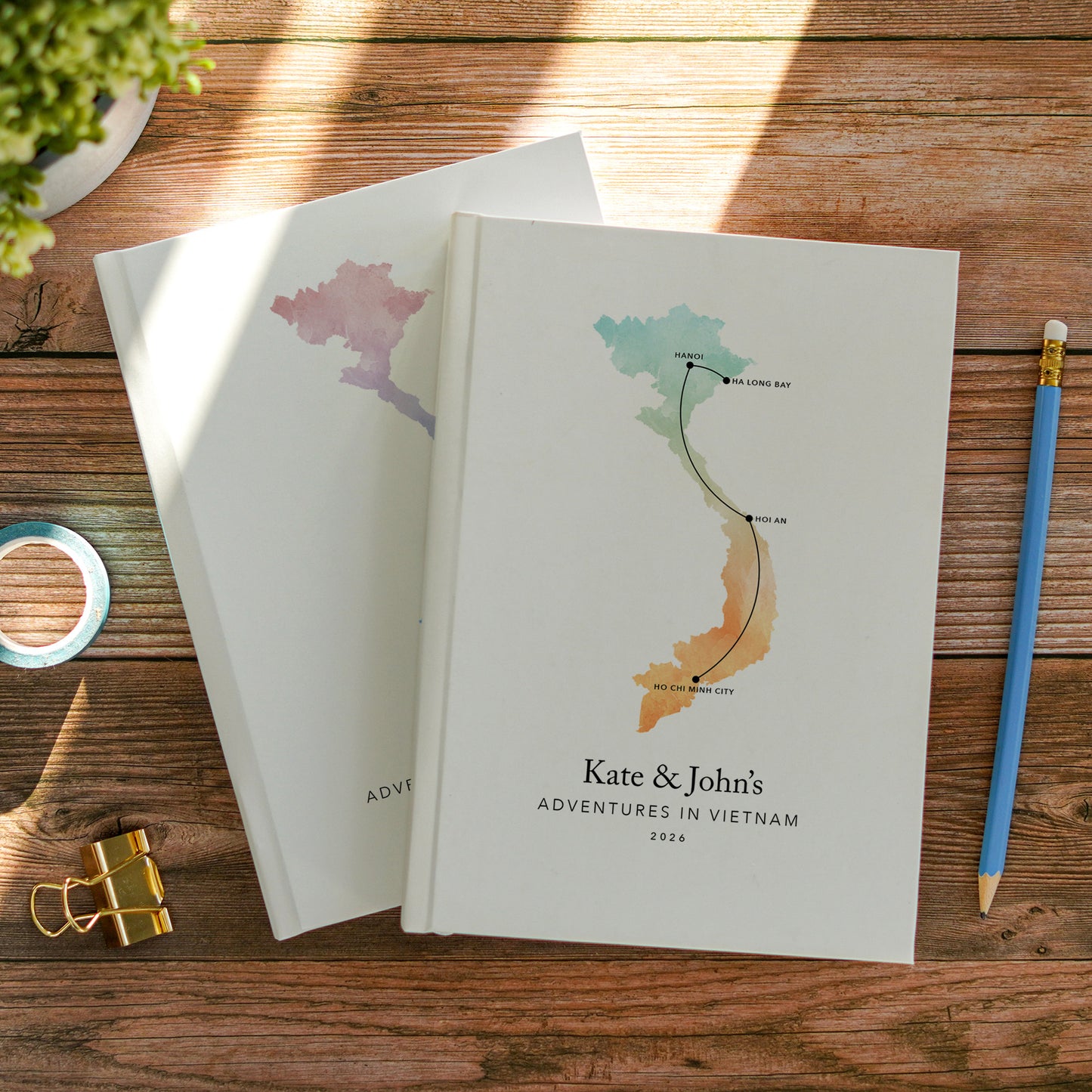 Vietnam Personalised Travel Journal | Travel Map Diary, Planner & Bucket List Book