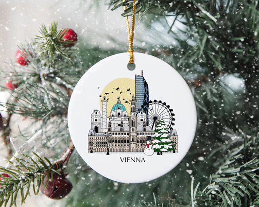 Vienna Austria Personalised Christmas Tree Ornament