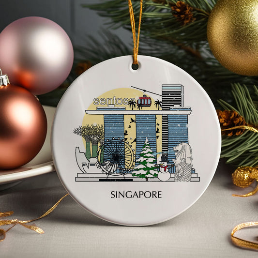 Singapore Personalised Christmas Tree Ornament