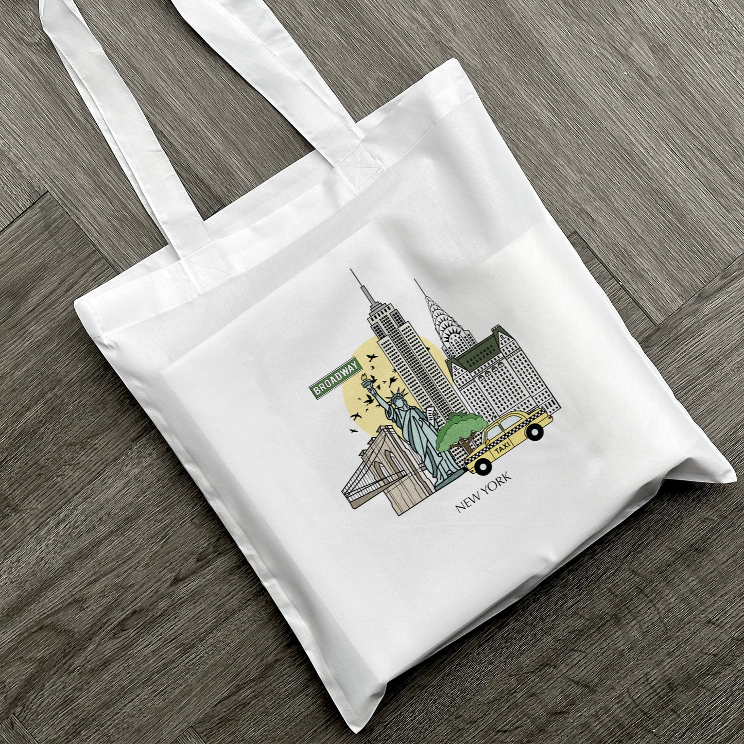 New York USA Personalised Tote Bag