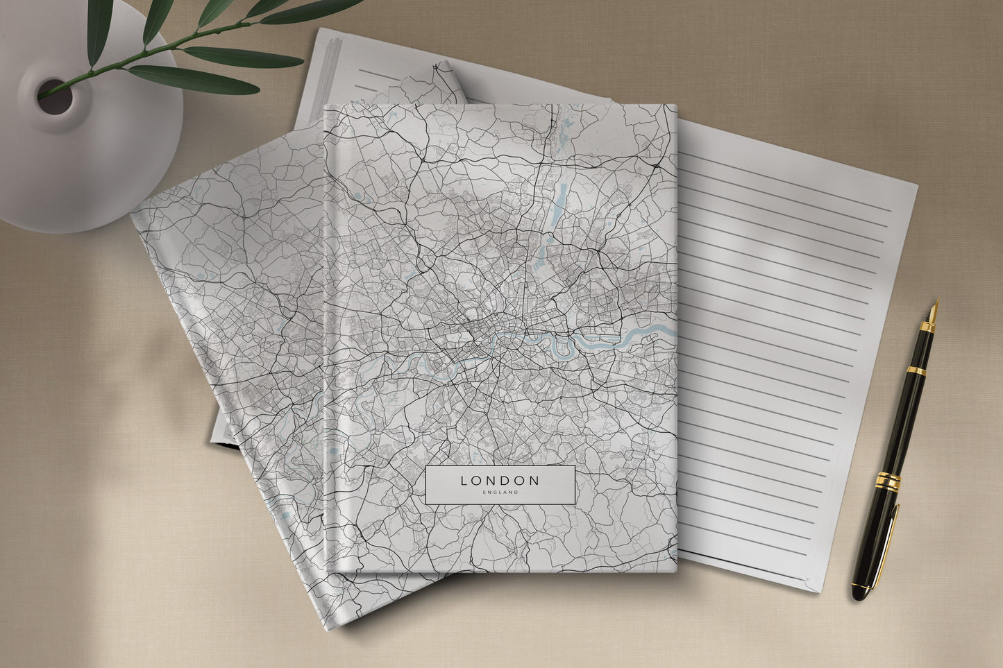 Personalised London City Map Travel Journal