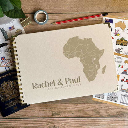 Africa Personalized Travel Scrapbook/Photo Album