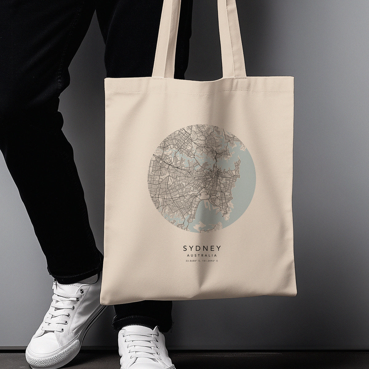 Sydney Personalised Custom Map Tote Bag | Australia Travel Gift