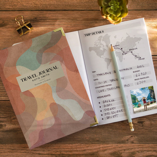 Personalised Travel Journal | Warm