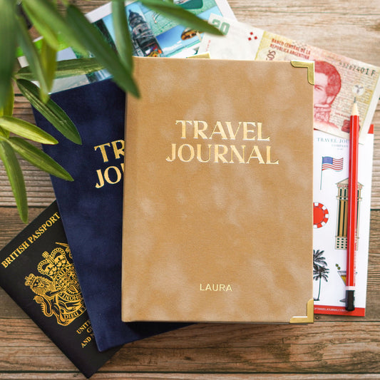 Luxury Velvet Personalised Travel Journal