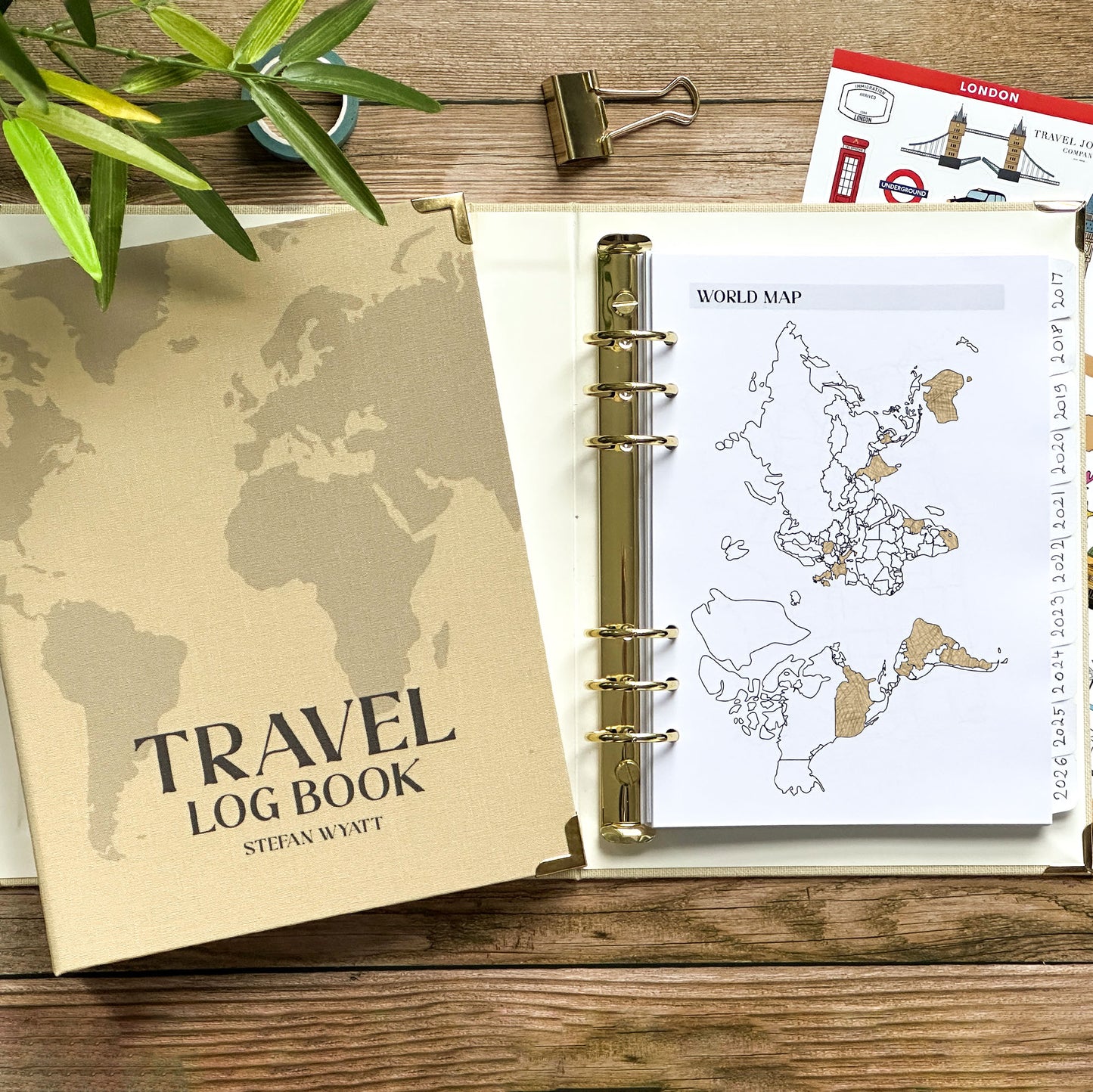 Travel Log Book Binder | Bucket List & Travel Journal