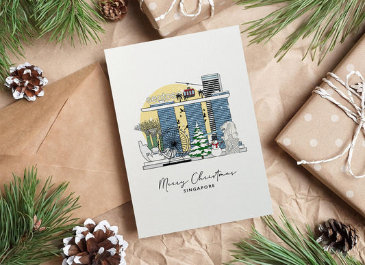 Singapore Personalised Christmas/Holiday Greeting Card