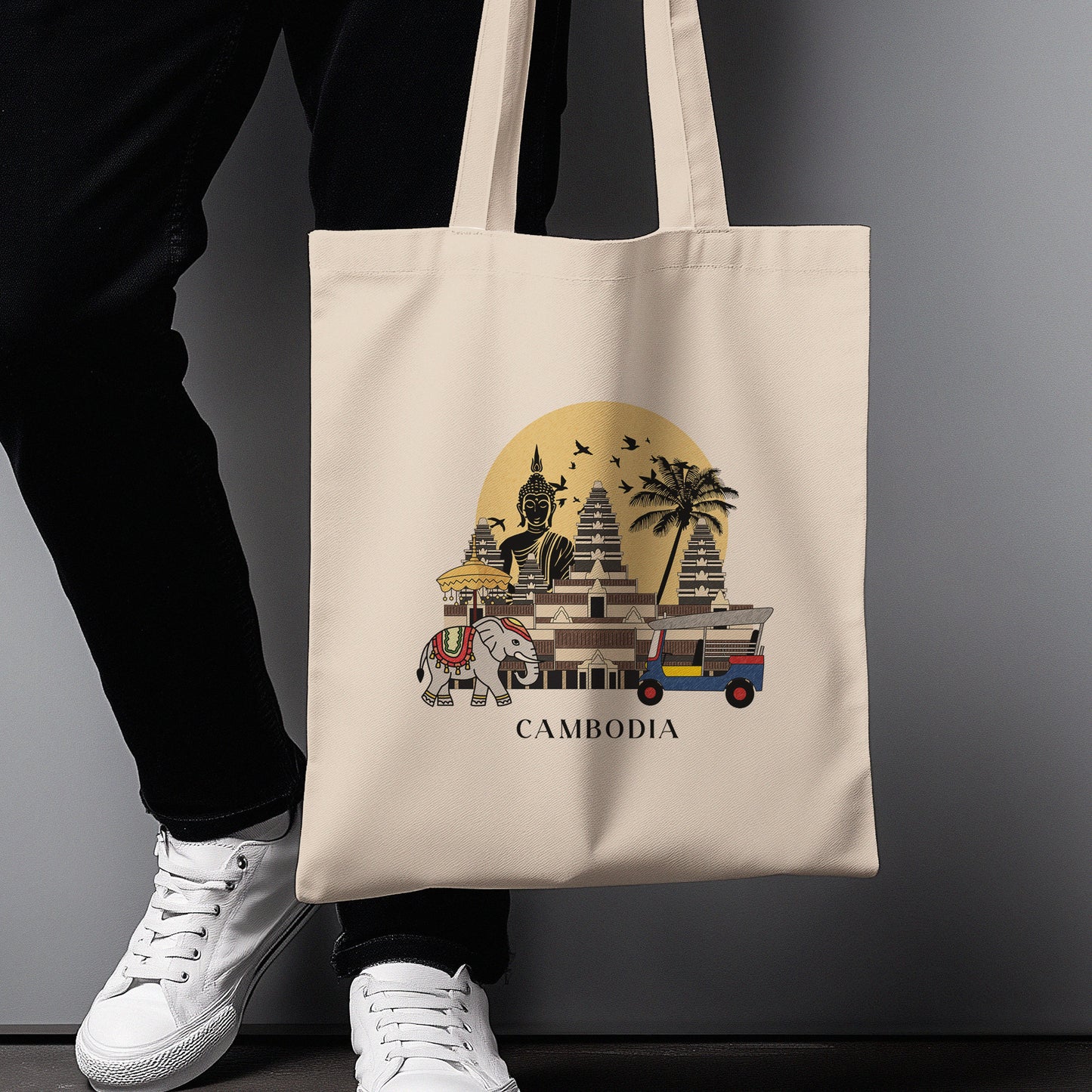 Cambodia Personalized Tote Bag