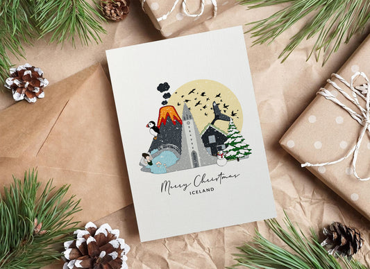 Iceland Personalised Christmas/Holiday Greeting Card