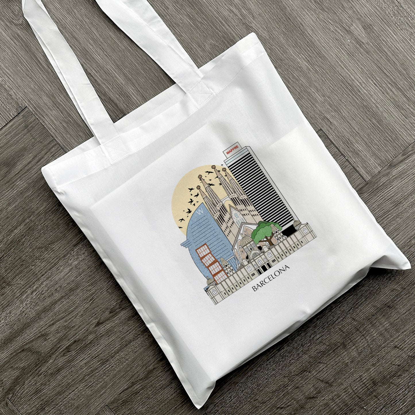 Barcelona Spain Personalised Tote Bag