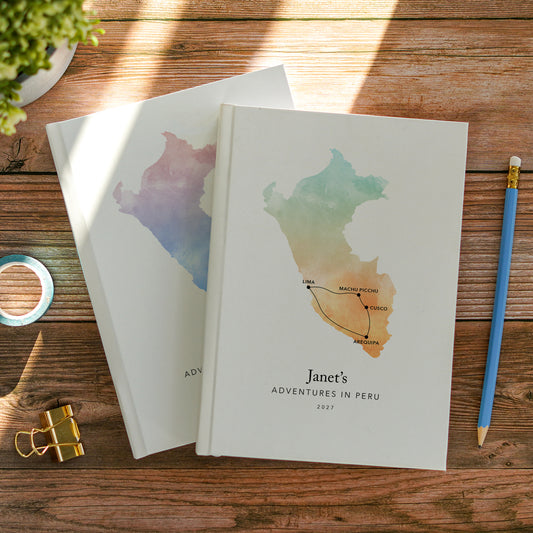 Peru Personalised Travel Journal | Travel Map Diary, Planner & Bucket List Book