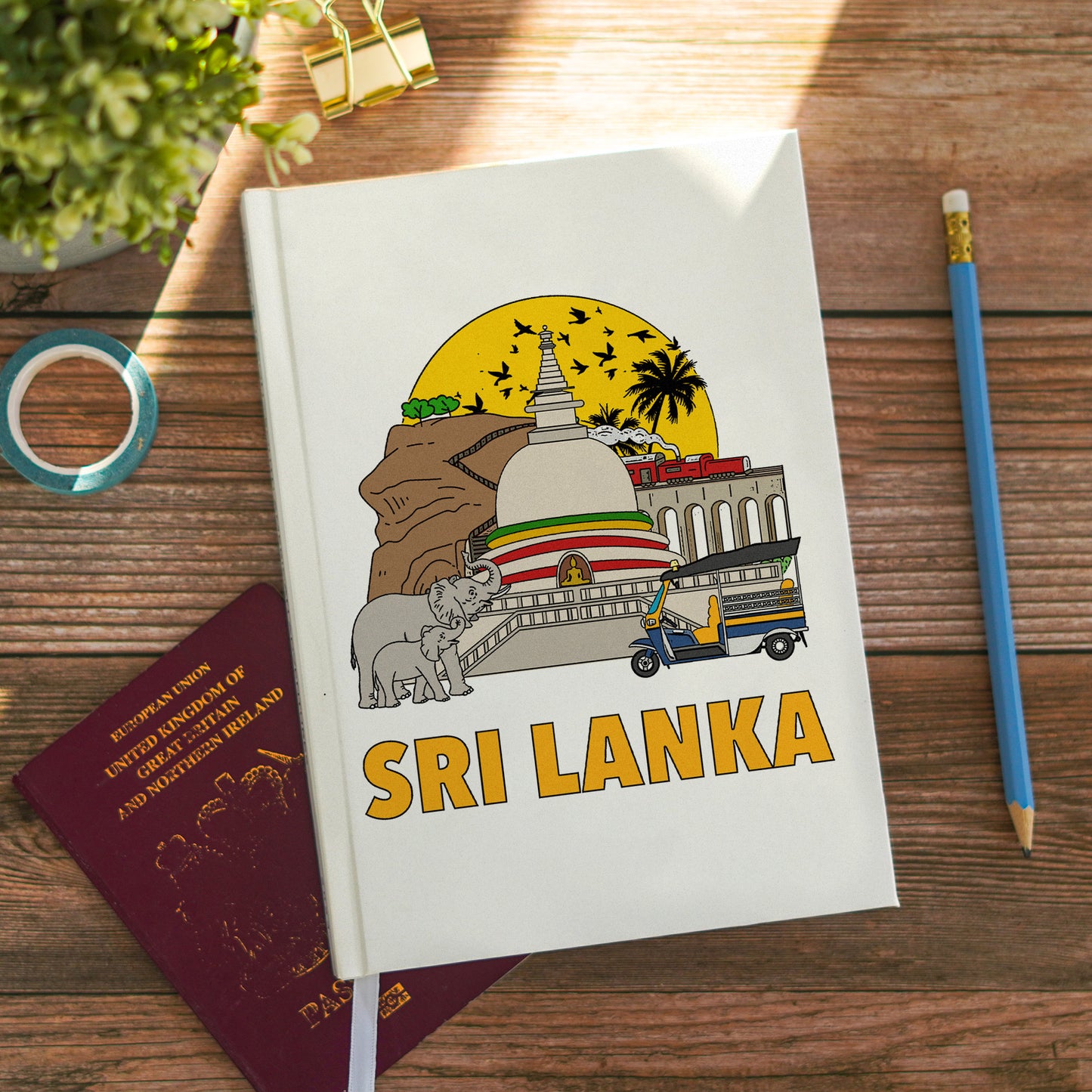 Sri Lanka Notebook Illustrated Travel Journal Series
