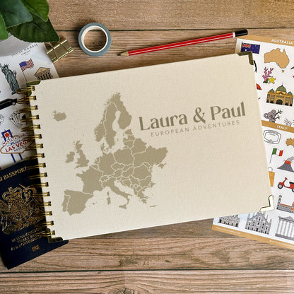 Europe Personalized Travel Scrapbook/Photo Album
