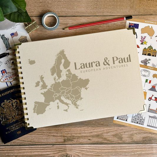 Europe Personalized Travel Scrapbook/Photo Album