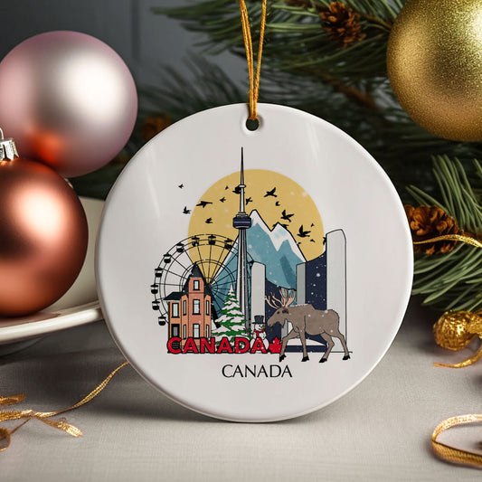 Canada Personalised Christmas Tree Ornament
