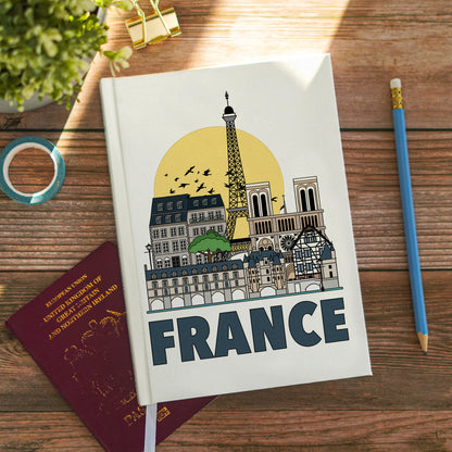 France Notebook Illustrated Travel Journal Series