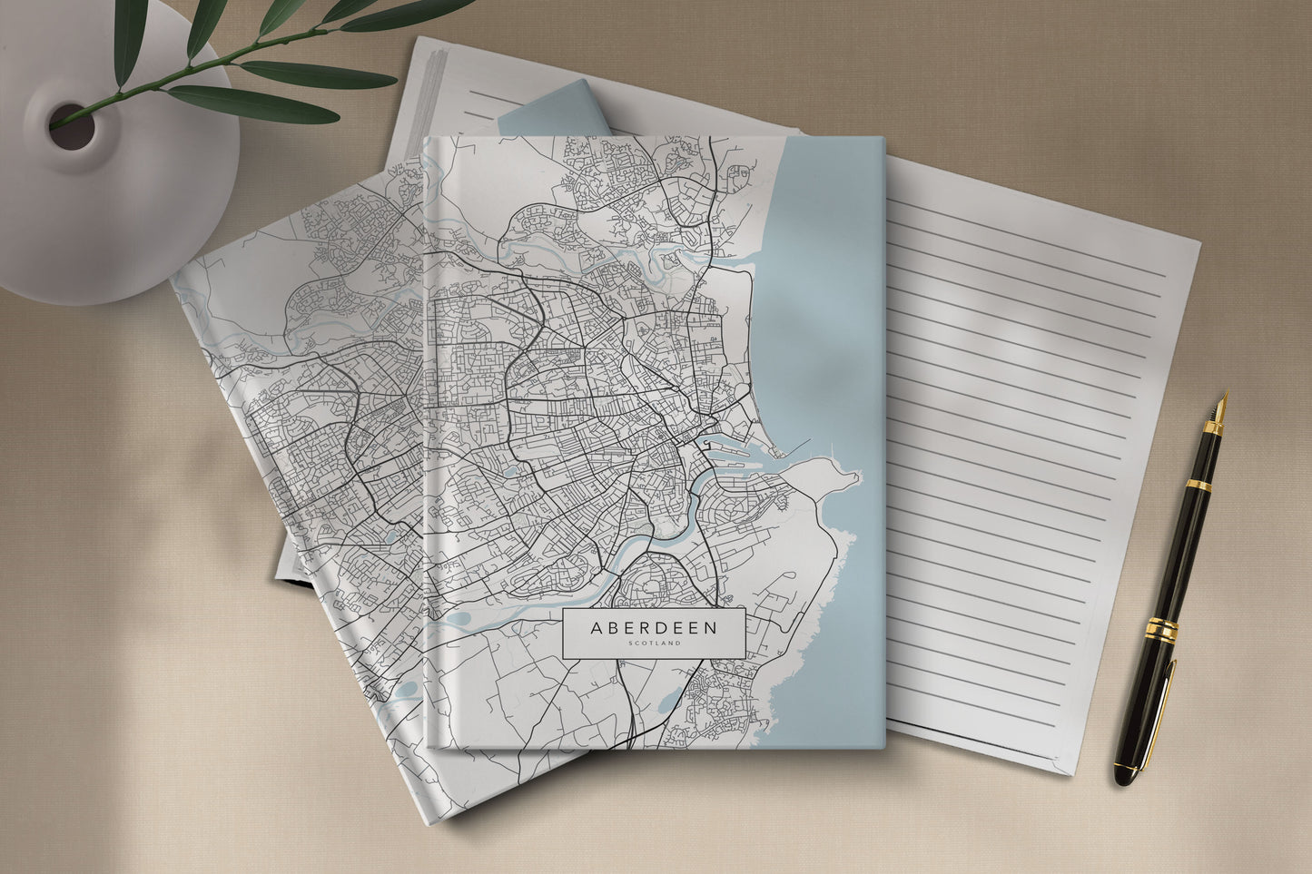 Personalised Aberdeen City Map Travel Journal