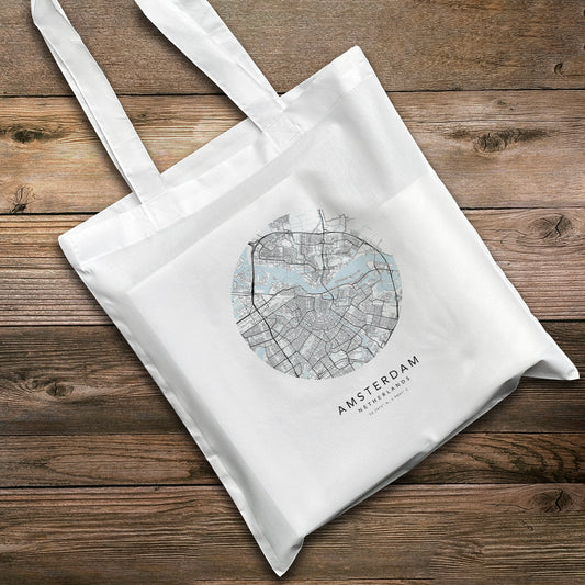 Amsterdam Personalised City Map Tote Bag