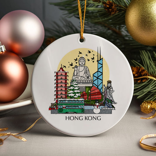 Hong Kong Personalised Christmas Tree Ornament