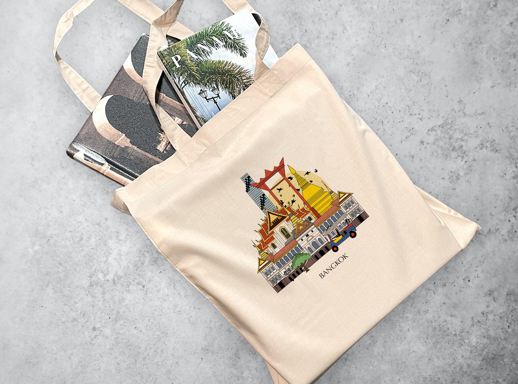 Bangkok Thailand Personalised Tote Bag Travel Journal Company