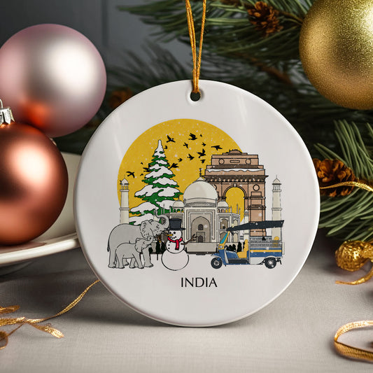 India Personalised Christmas Tree Ornament