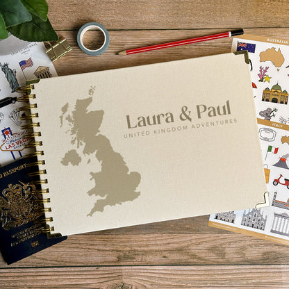 UK Personalized Travel Scrapbook/Photo Album