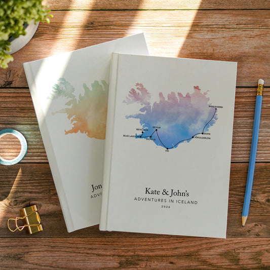 Iceland Personalised Travel Journal | Travel Map Diary, Planner & Bucket List Book