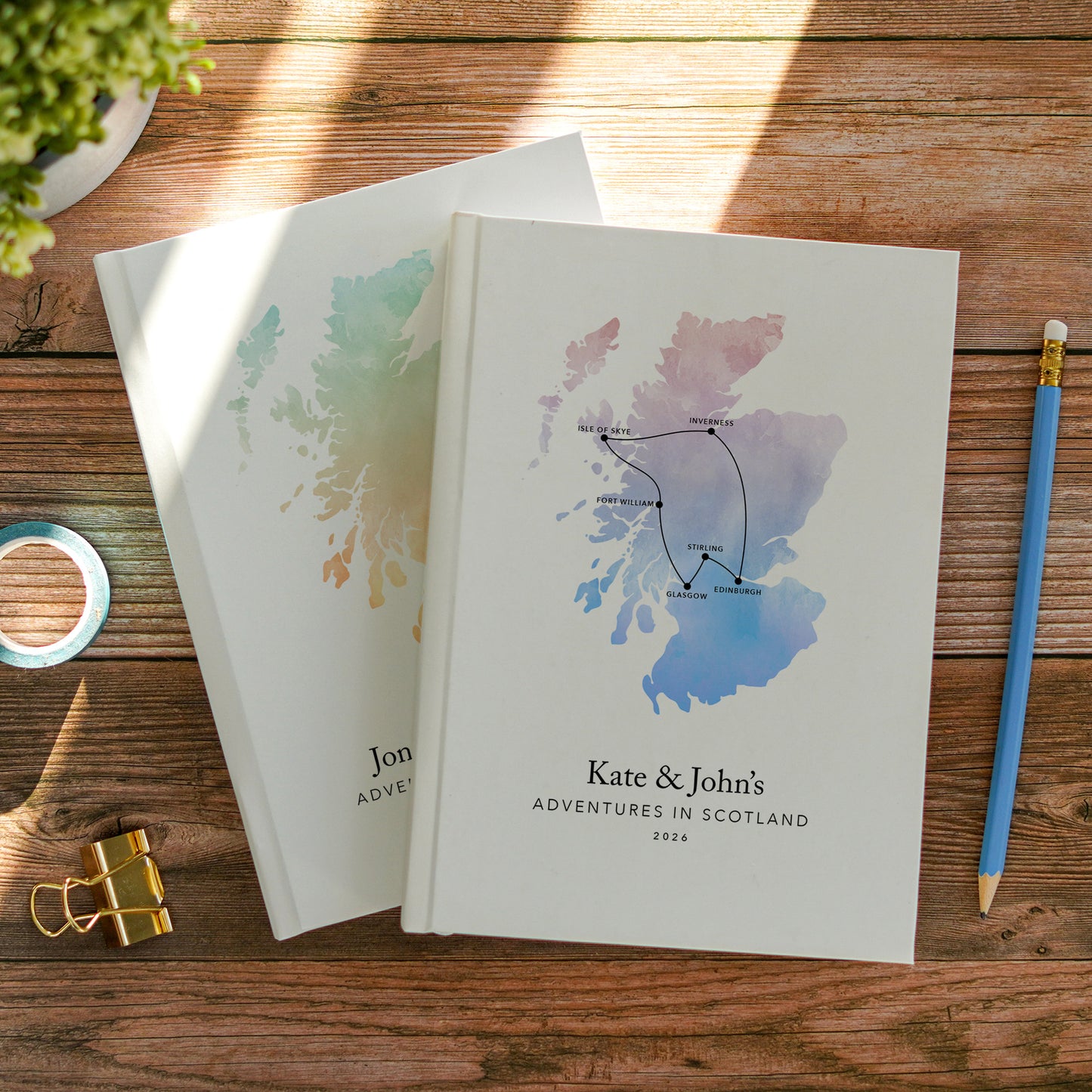 Scotland Personalised Travel Journal | Travel Map Diary, Planner & Bucket List Book