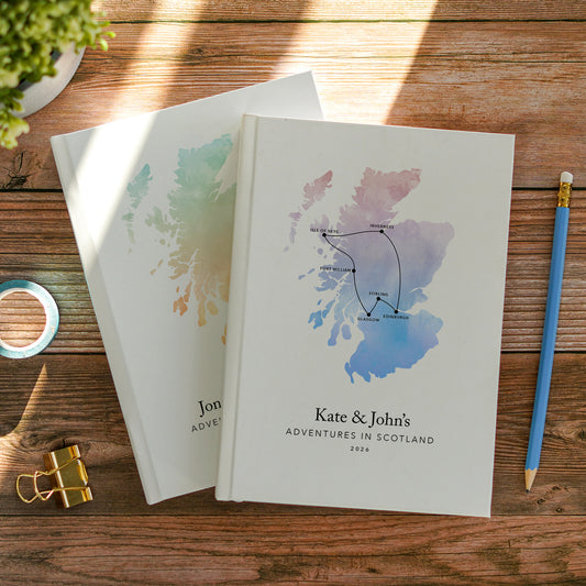 Scotland Personalised Travel Journal | Travel Map Diary, Planner & Bucket List Book