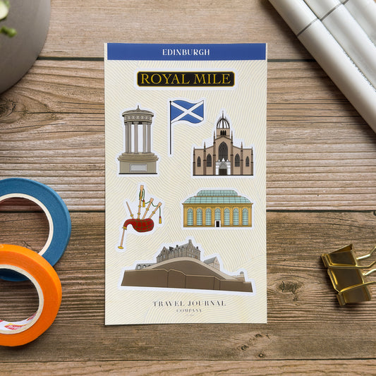 Edinburgh Scotland Sticker Sheet | Scrapbooking, Planner, Journal Sticker