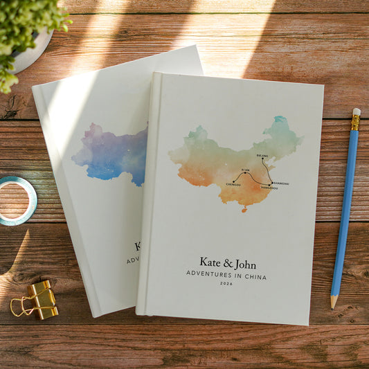 China Personalised Travel Journal | Travel Map Diary, Planner & Bucket List Book