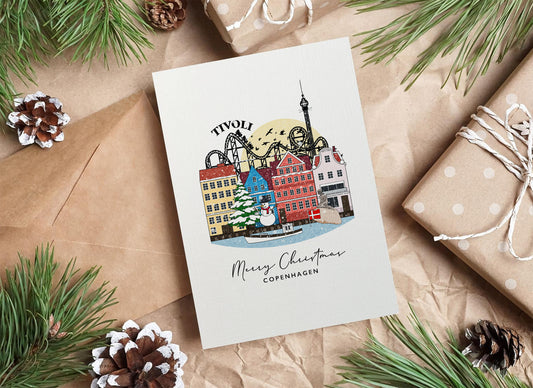 Copenhagen Personalised Christmas/Holiday Greeting Card