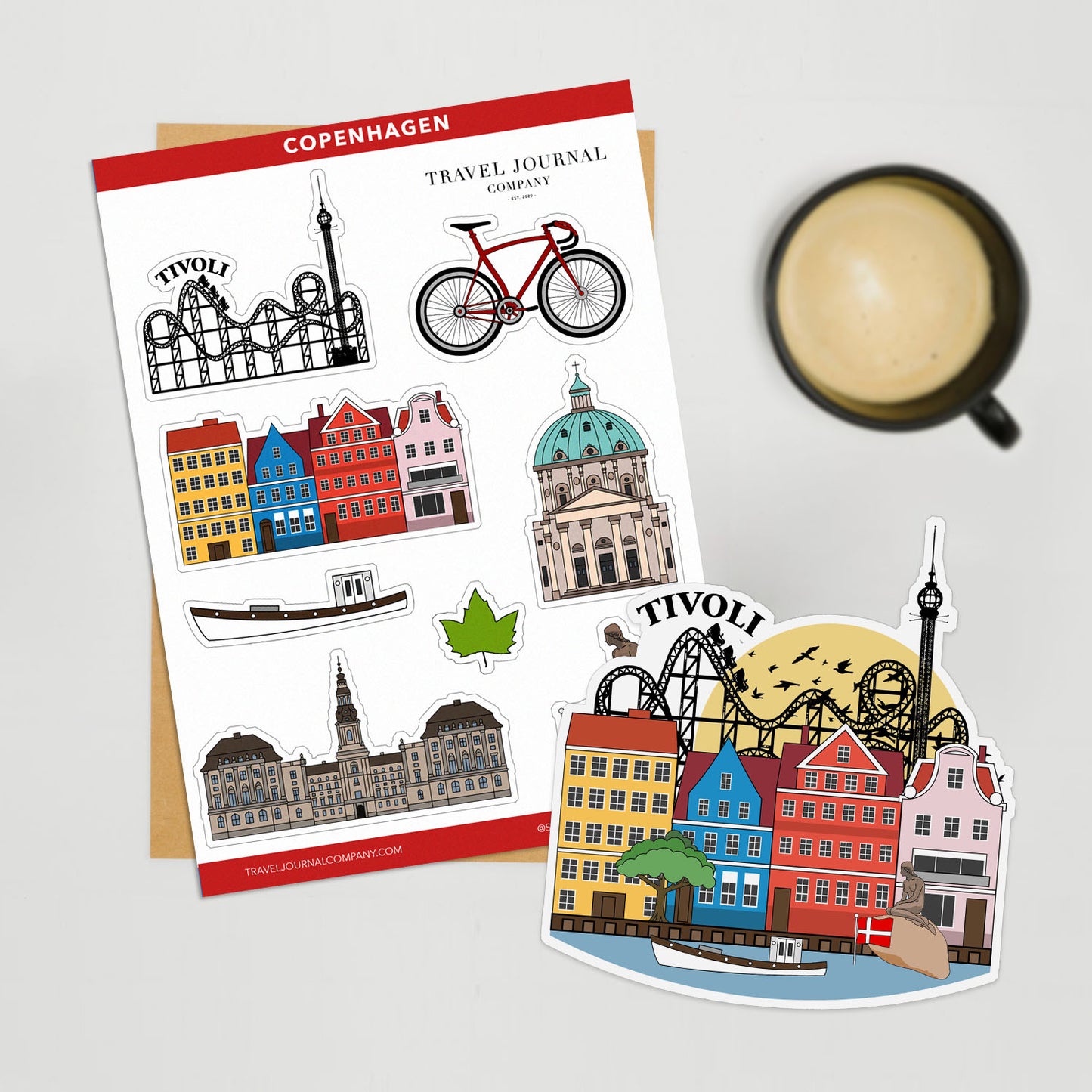 Copenhagen Travel Stickers