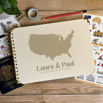 USA Personalized Travel Scrapbook/Photo Album